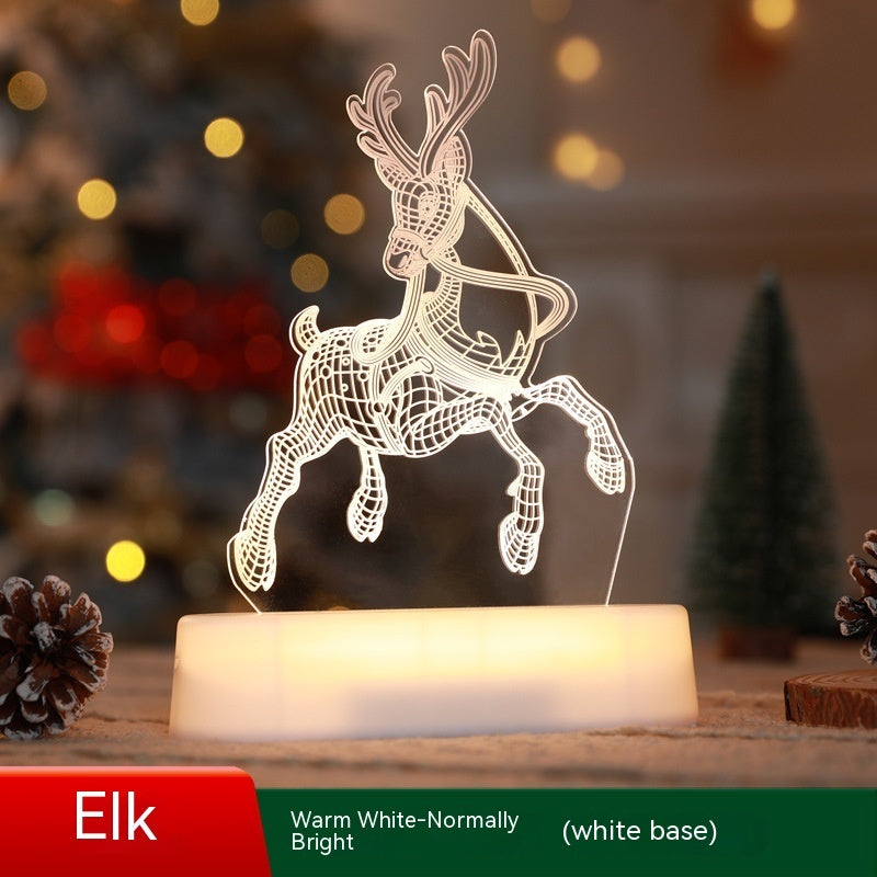 3D Acrylic LED Night Light - Christmas & Holiday Decoration Gift