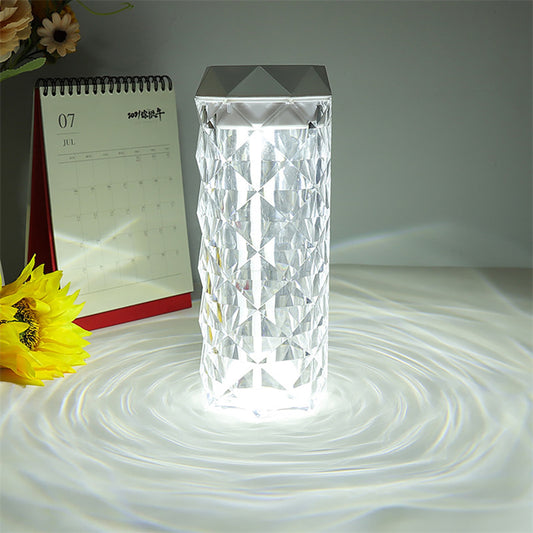 Crystal Lamp Humidifier with Colorful LED Night Light & Cool Mist