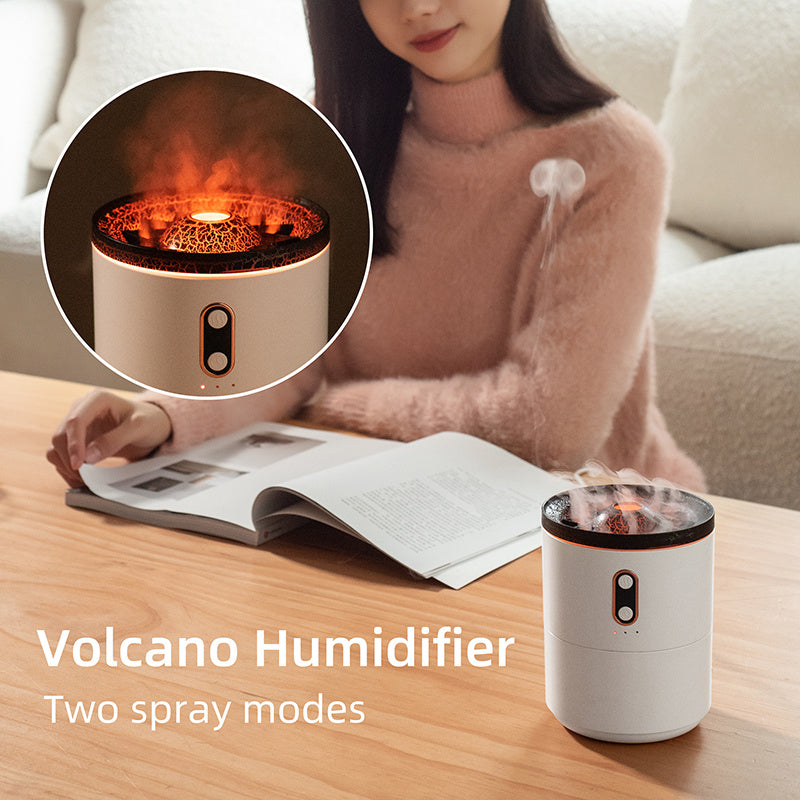 Volcanic Flame Aroma Diffuser & Humidifier with Night Light