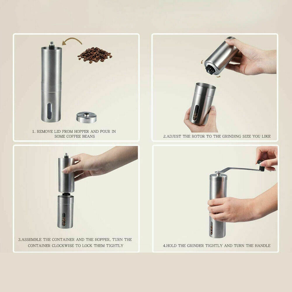 Portable Stainless Steel Manual Coffee Grinder